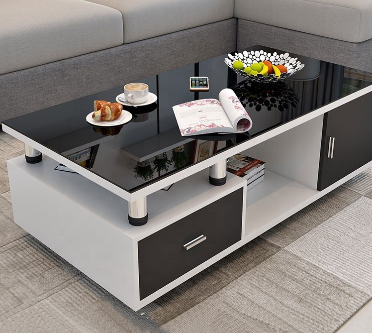 Glass Simple Style Living Room Furniture Good Quality Modern Light Luxury MDF Tv Stand Cabinet Design with Storage