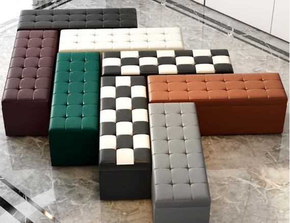 Sofa Shoe Bench Rectangular Household Storage Artifact Chair Can Sit Multifunctional Folding Storage Bench