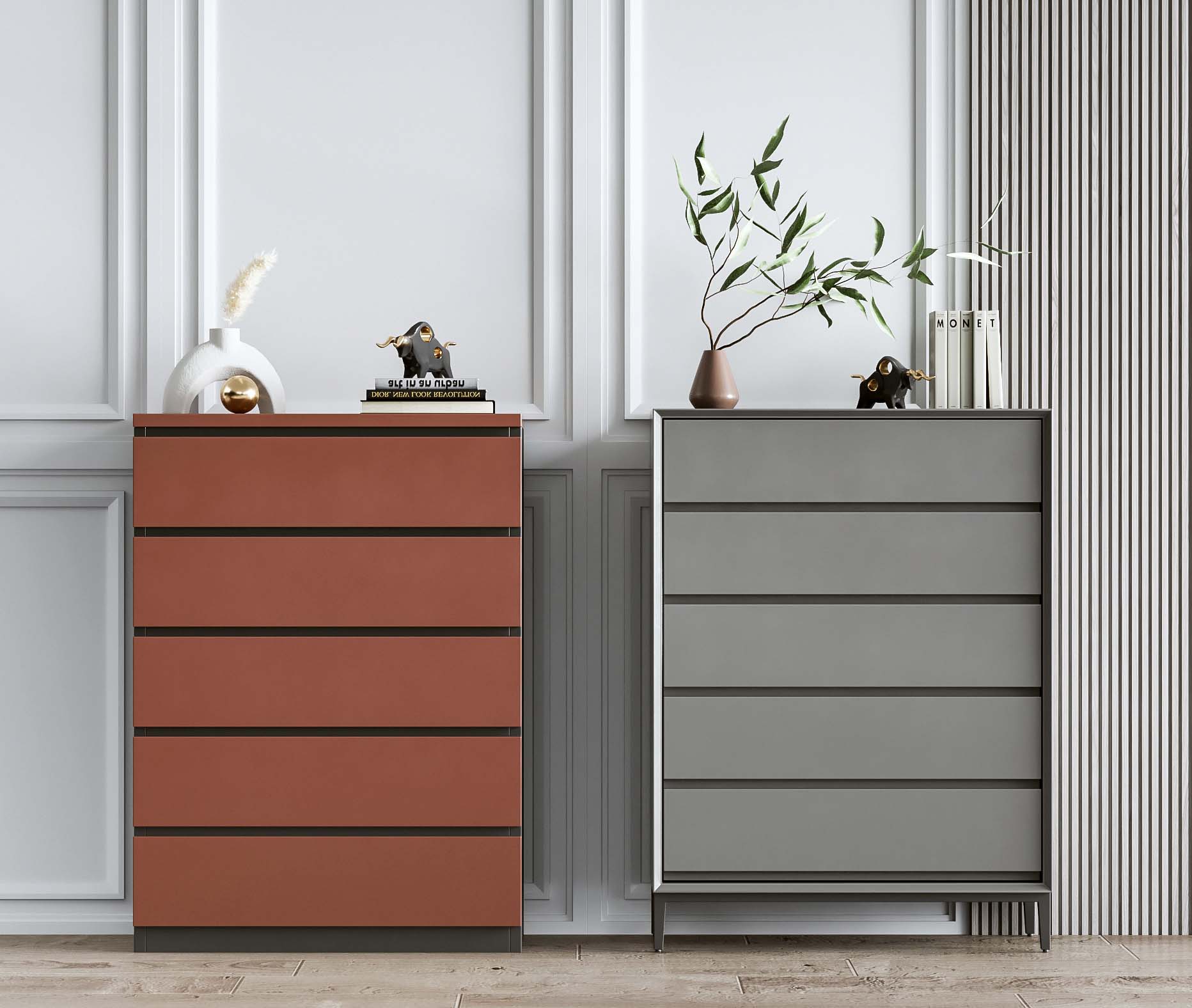 Modern Luxury Customized Stainless Steel Metal Sideboard Cabinet With Storage