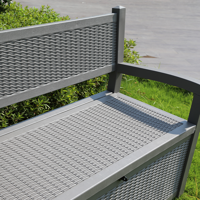 Garden Furniture Patio Outdoor Storage Bench With Cushion
