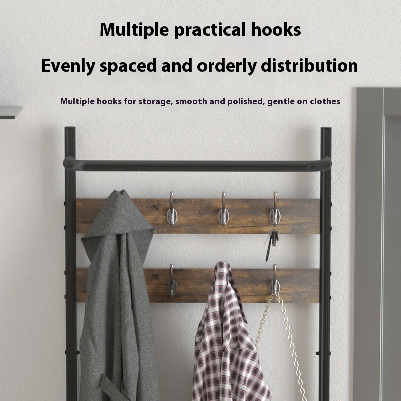 Assembled Metal Folding Coat Shoe Rack Multi Layer Coat Shoe Storage Rack Heavy Duty Multi Function Coat Rack