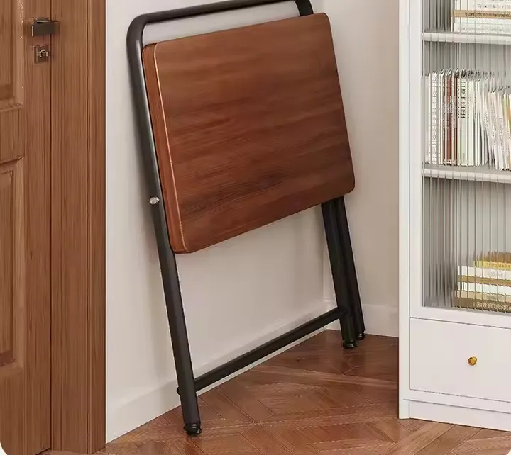 Modern Foldable Computer Desk Bedroom Bedside Table for Small Apartment Simple Office Workbench for Home Living Room Standing