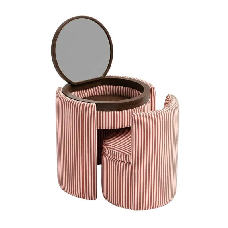 Wholesale Modern MDF Panel Vanity Sets With Flip-Top Mirror Small-Space Vanity Chair Set For Bathroom &amp; Bedroom