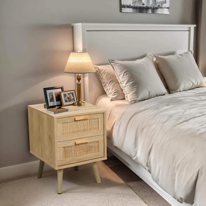Modern White Nightstand detail 5