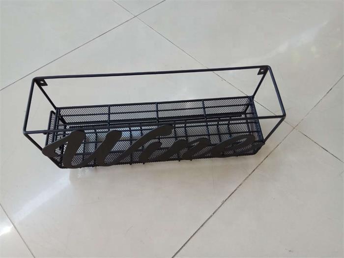 Guangdong OEM ODM Metal Black Wall Mounted Manufacture Wine Rack Wine Bottle Holder Basket With Glass Holder