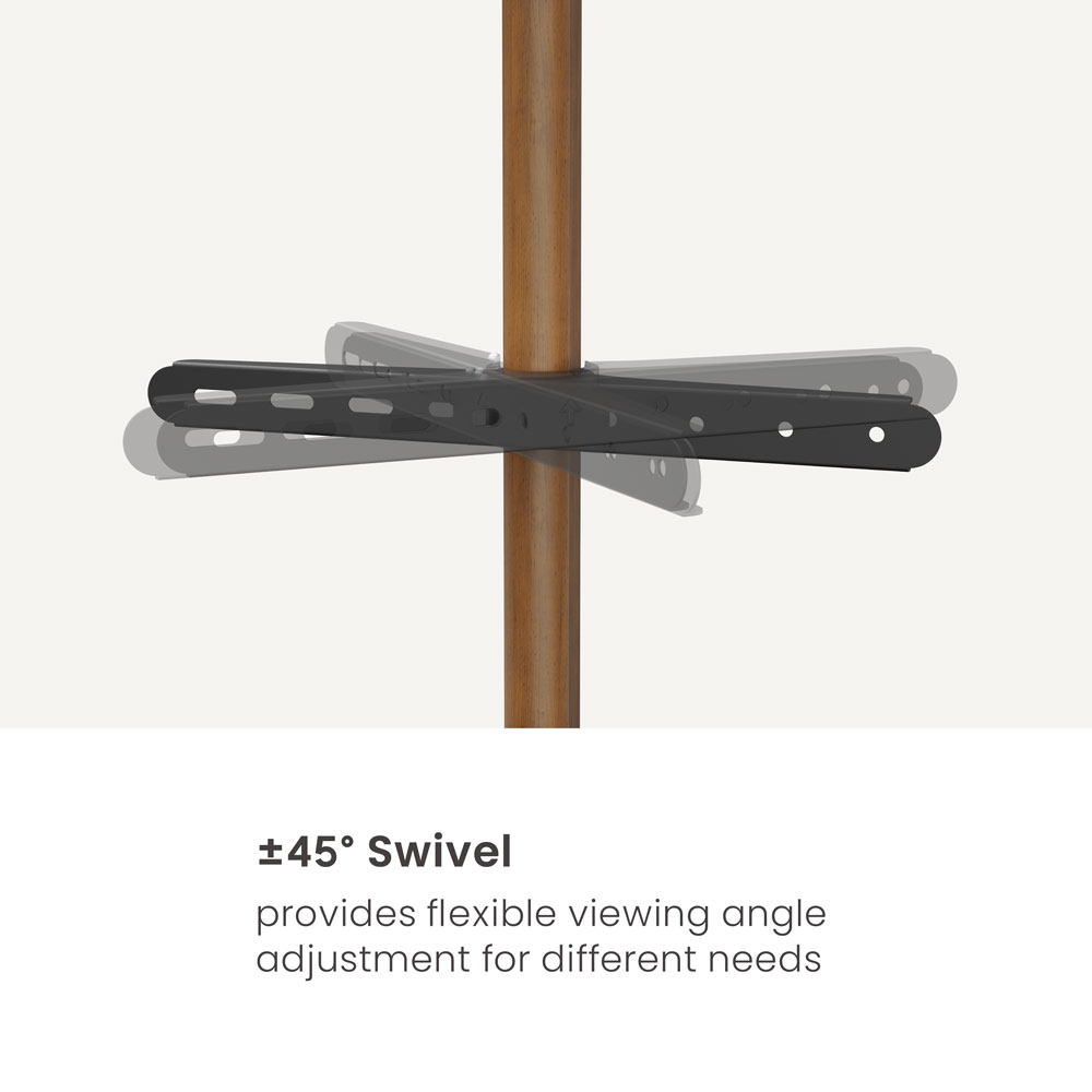 LUMI Wholesale 45 To 65 Inch Flat Screen Studio Mount 3 Legs Wood Universal Easel Tripod LED Mobile TV Floor Stand With Mount