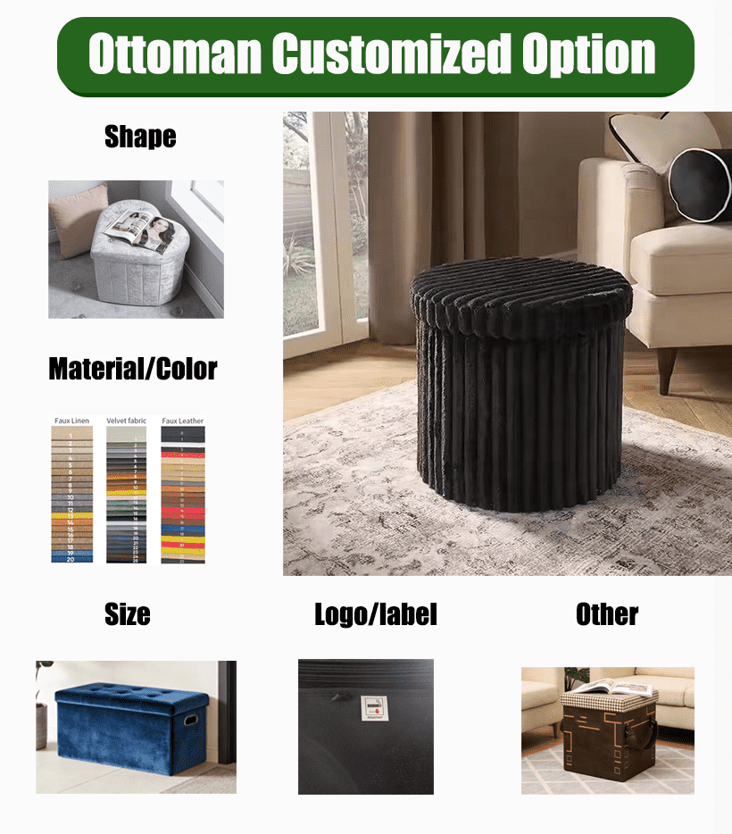 Storage Ottoman Detail
