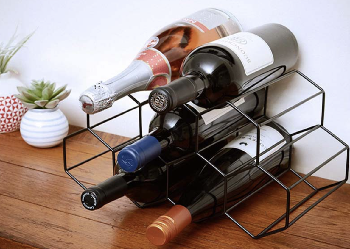 Iron Wine Storage Rack Display Rack Gold Wine Bottle Holder