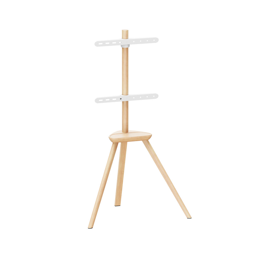 LUMI Wholesale 45 To 65 Inch Flat Screen Studio Mount 3 Legs Wood Universal Easel Tripod LED Mobile TV Floor Stand With Mount
