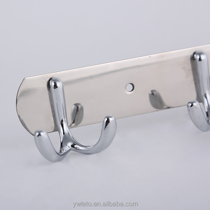 Stainless Steel Metal Clothes Rack Wall Mounted Hook Wall Mounted Coat Rack Robe Hook