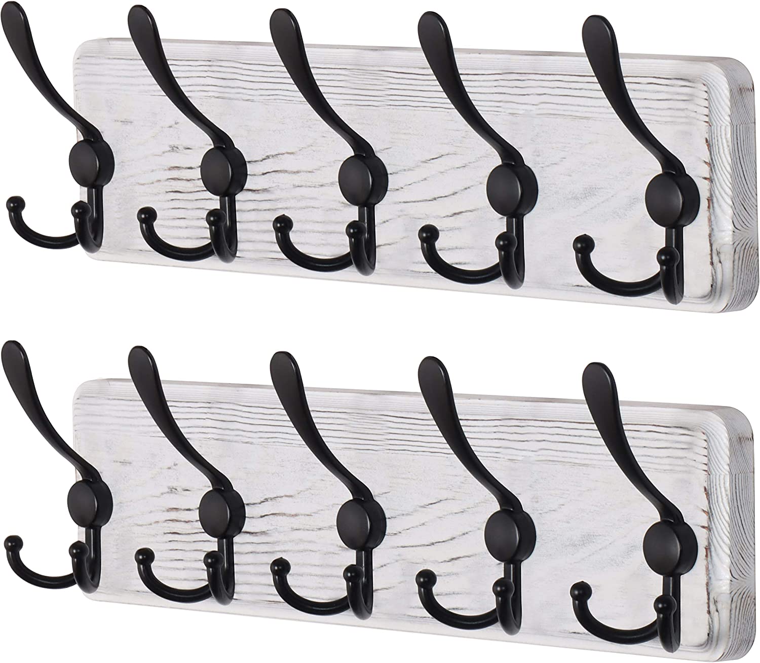 Sustainable Heavy Duty Wooden Classic Multifunctional Wall Mounted Coat Rack with Hooks for Home Storage Living Room Decoration
