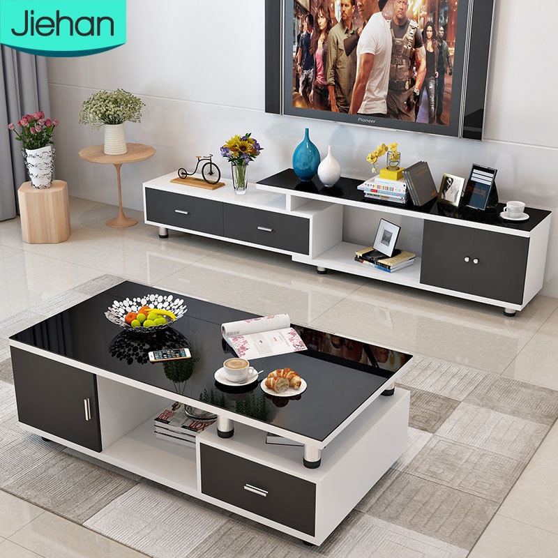 Glass Simple Style Living Room Furniture Good Quality Modern Light Luxury MDF Tv Stand Cabinet Design with Storage