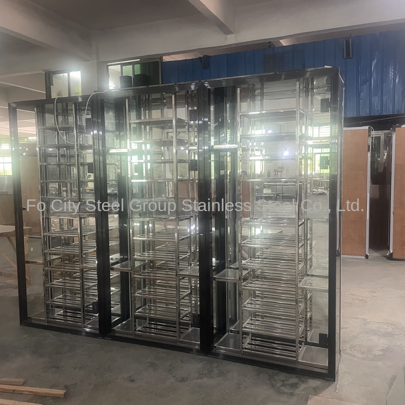 Modern Stainless Steel Wine Storage