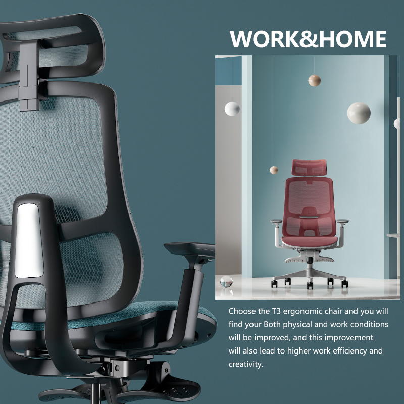 Ergonomic office chair model view 2