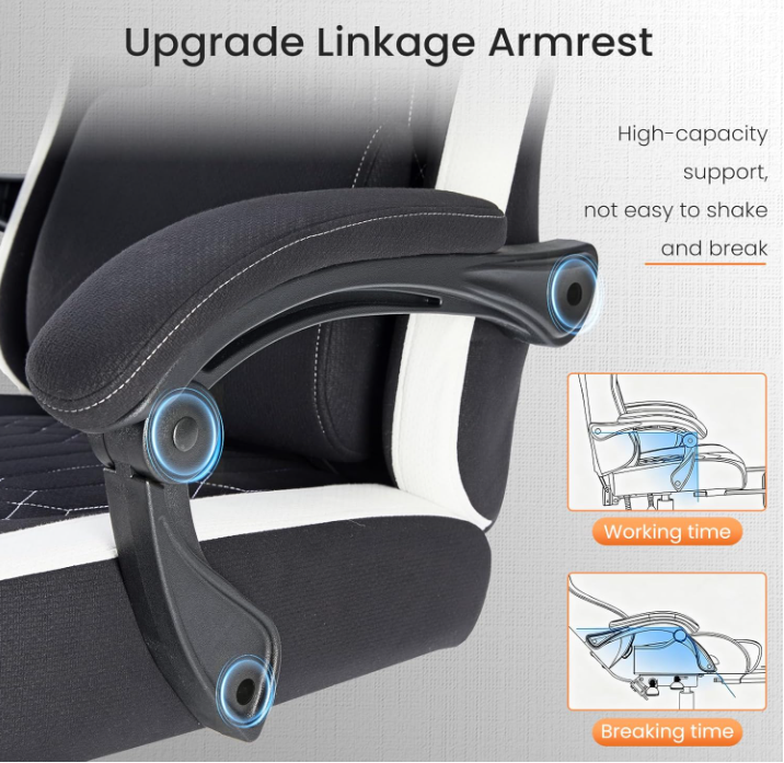 Ergonomically Designed Modern PU Leather Adjustable Height Folding Office Home Computer Game Chair Swivel Revolving Nylon Base