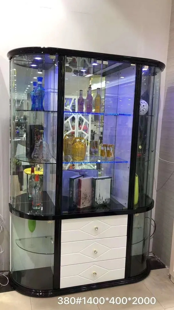 European Style Decorative Corner Wine Rack Cabinet For Living Room Side Sofa Corner Triangle Design