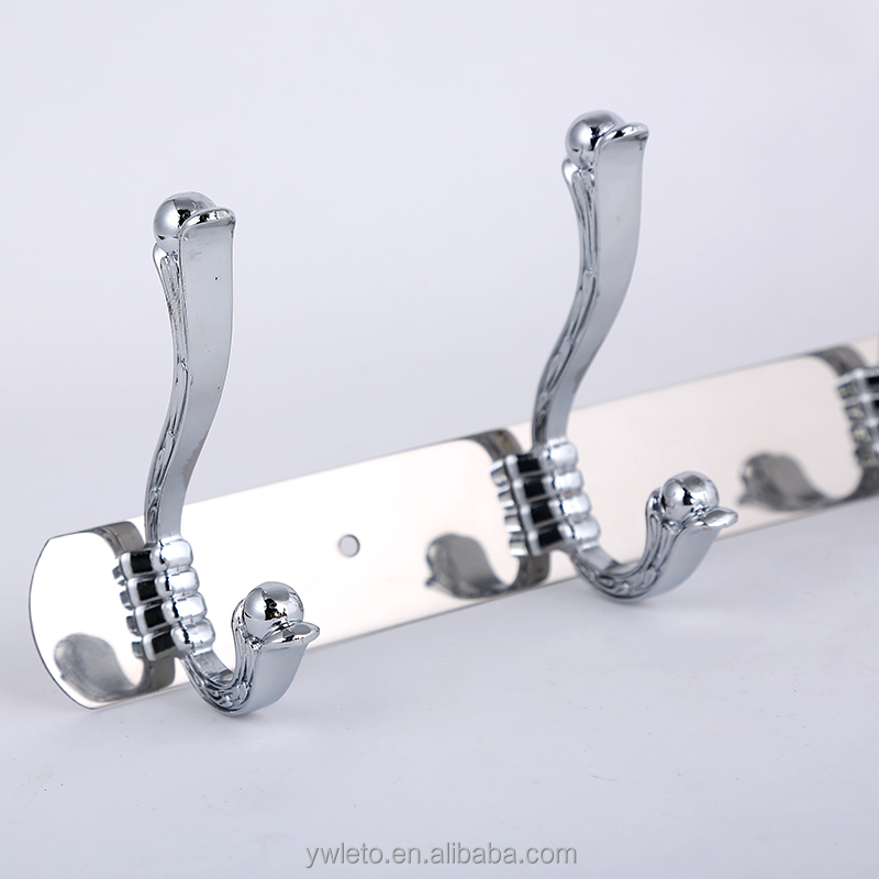 Stainless Steel Metal Clothes Rack Wall Mounted Hook Wall Mounted Coat Rack Robe Hook