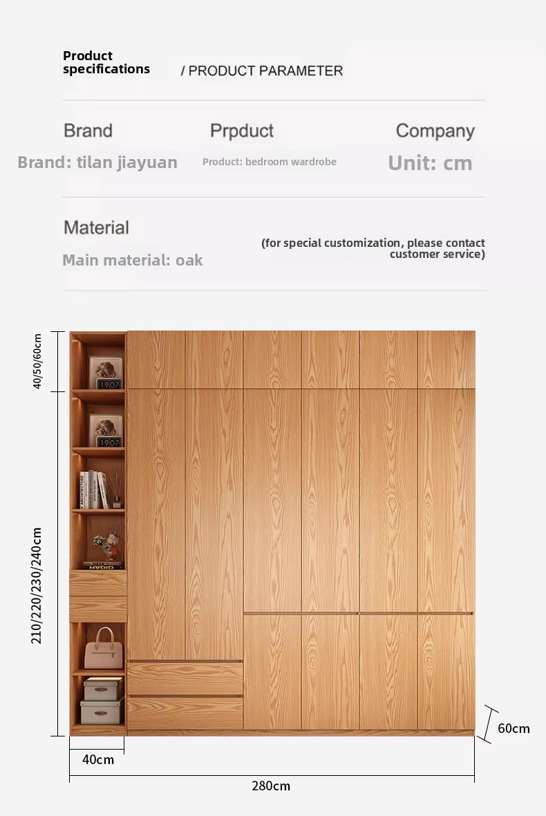 Hot Selling Portable Modern Style Freestanding Wardrobe Solid Wood Doors Eco-Friendly for Small Bedroom Hotel Apartment Hostel