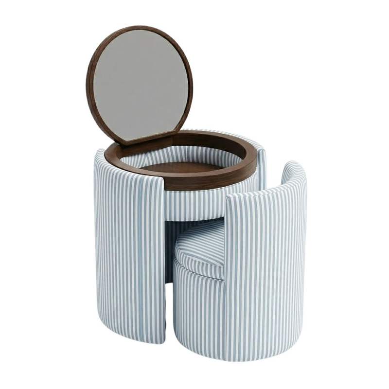 Wholesale Modern MDF Panel Vanity Sets With Flip-Top Mirror Small-Space Vanity Chair Set For Bathroom &amp; Bedroom