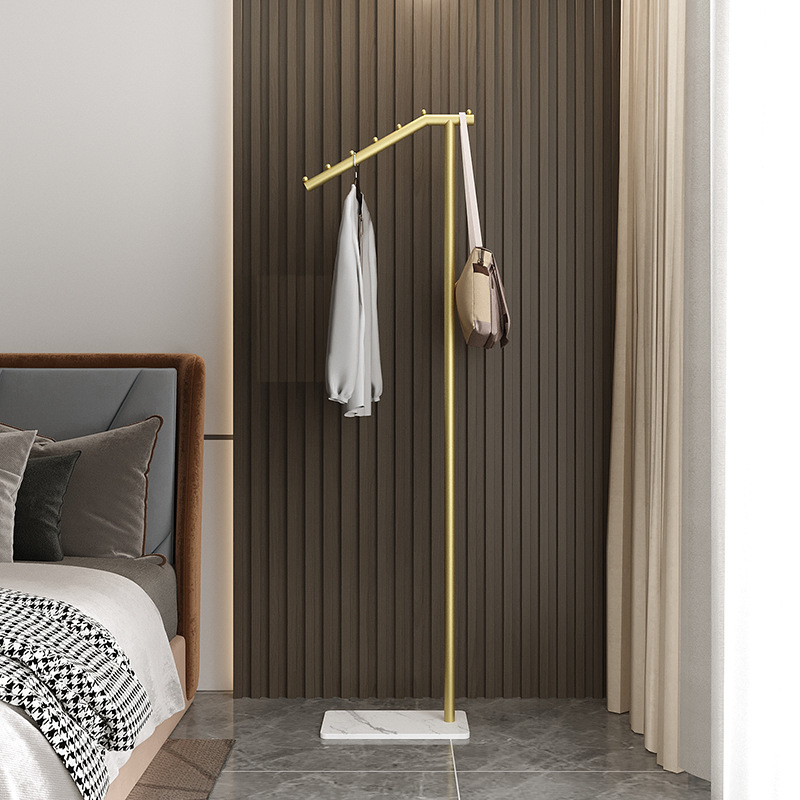 Minimalist modern floor-standing home coat rack living room hat stand balcony bedroom luxury movable clothes rack