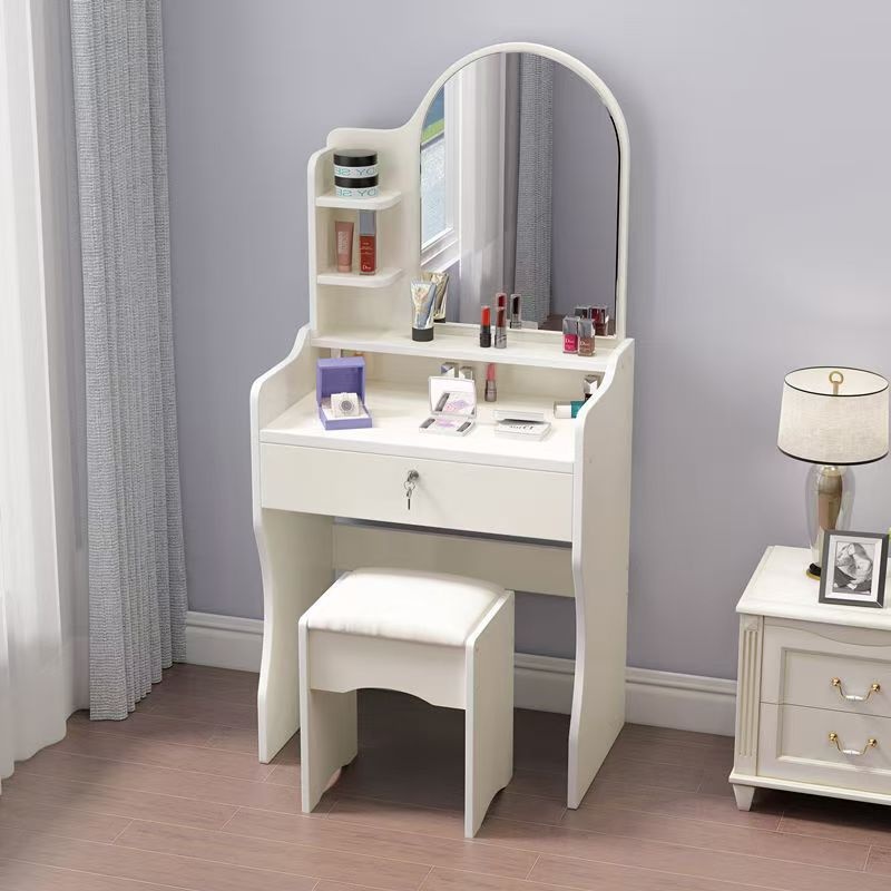 Modern Simple Bedroom Dressing Table With Lock Multifunctional Storage Cabinet For Small Apartment