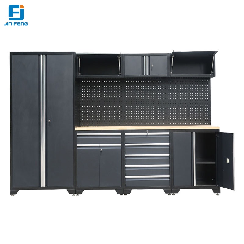 Steel Corner Work Bench Garage Storage System Workshop Tool Cabinet Customized