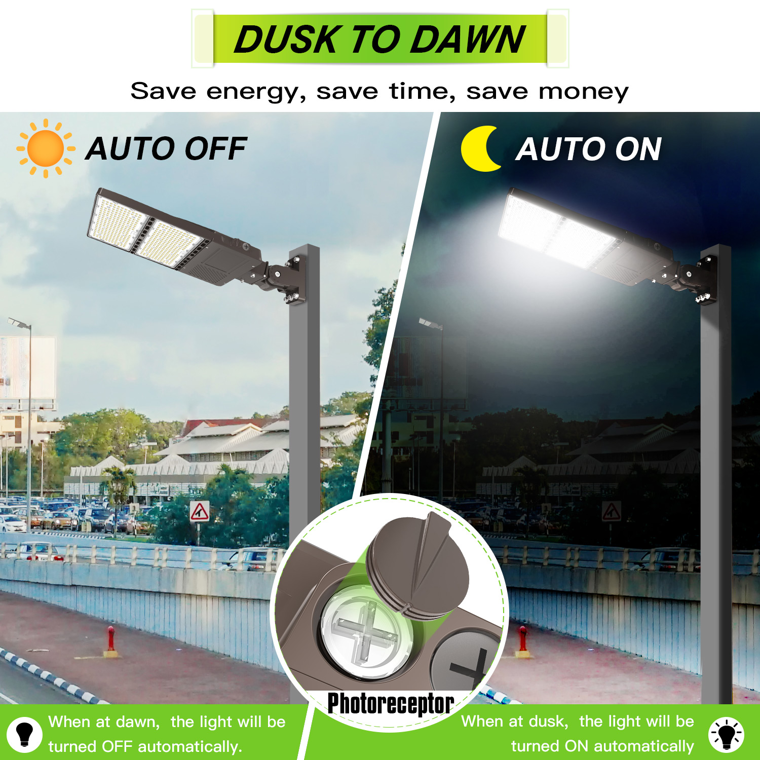 Road Fixture US Stock DLC ETL Led Street Light 100w 200W 240w 300w 400w Outdoor LED Shoebox Photocell All In One Street Light