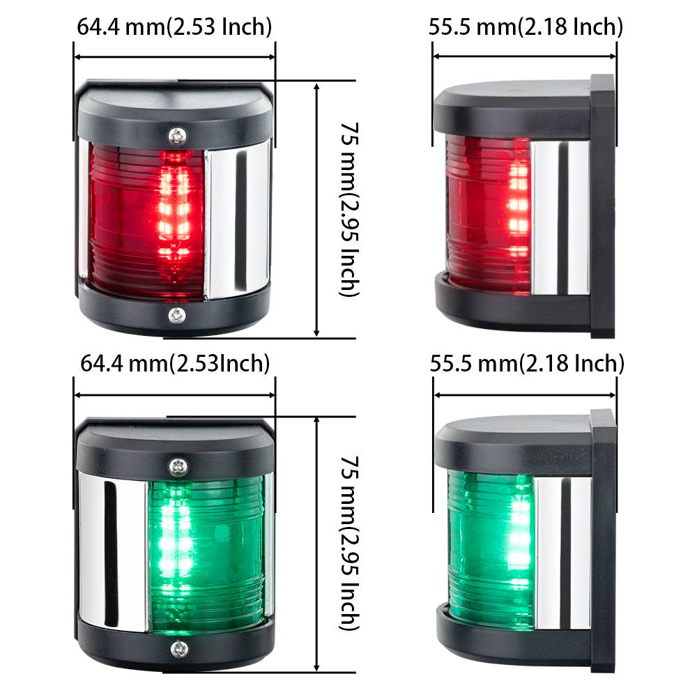 12V Waterproof LED Marine Boat Navigation Light Starboard Signal Lamp for Yacht and Vessel