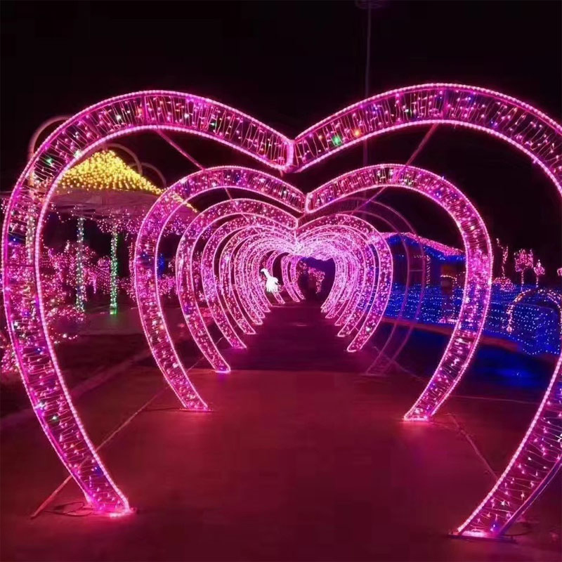 LED Heart Arch Tunnel Wedding Romantic Walkway Lighting