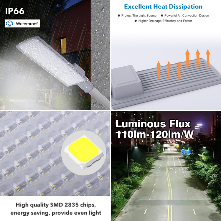 COVEDA Wholesale Photocell Streetlight Ip66 Waterproof 30w 50w 100w 150w 200w Lamp For Road SMD Outdoor Led Street Light