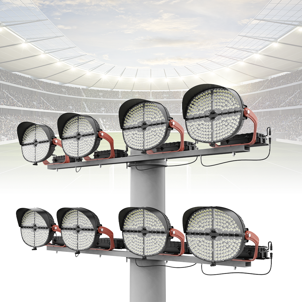 120-277V 347-480V Sports Stadium Flood Lighting for Football Field LED High Mast Stadium Light