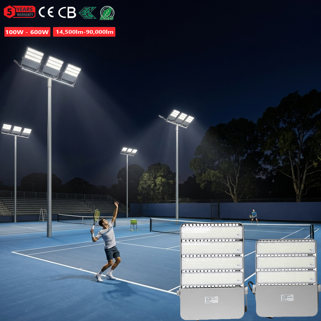 Outdoor Tennis Court Lighting Led Stadium Sport Flood Lights Energy Saving Waterproof Football Rugby Baseball Tennis Lighting