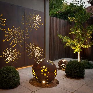 Corten Steel Outdoor LED Light Bollard with LED Lighting