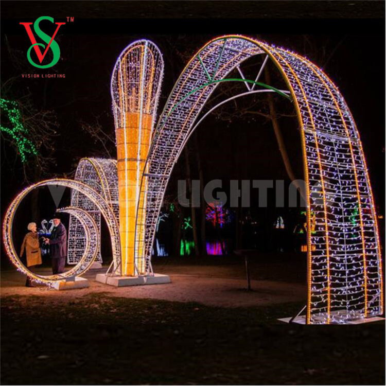 LED Christmas Lighting Tunnel Decorations Large 3D Arch Motifs