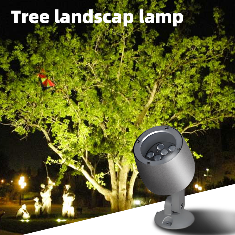 AC220V &amp; DC24V Outdoor Waterproof IP66 Monochrome Aluminum Shell Flood Light for Courtyard &amp; Tree Landscape Lighting
