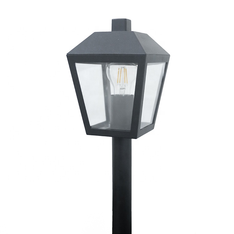 Modern E27 LED Landscape Villa Outdoor Lights Die-Cast Aluminum Trapezoid PC Shade Waterproof AC Power Supply for Garden Lawn