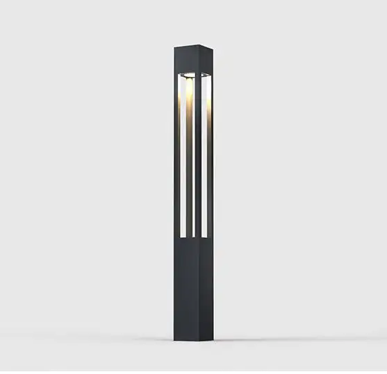 Top LED Morden Outdoor Lighting Post Aluminum IP65 Garden Lamp Post Street Parking Lot Light Pole Bollard Light