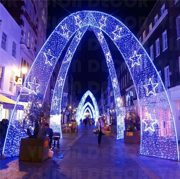 LED Christmas Lighting Tunnel Decorations Large 3D Arch Motifs