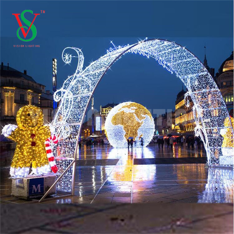LED Christmas Lighting Tunnel Decorations Large 3D Arch Motifs