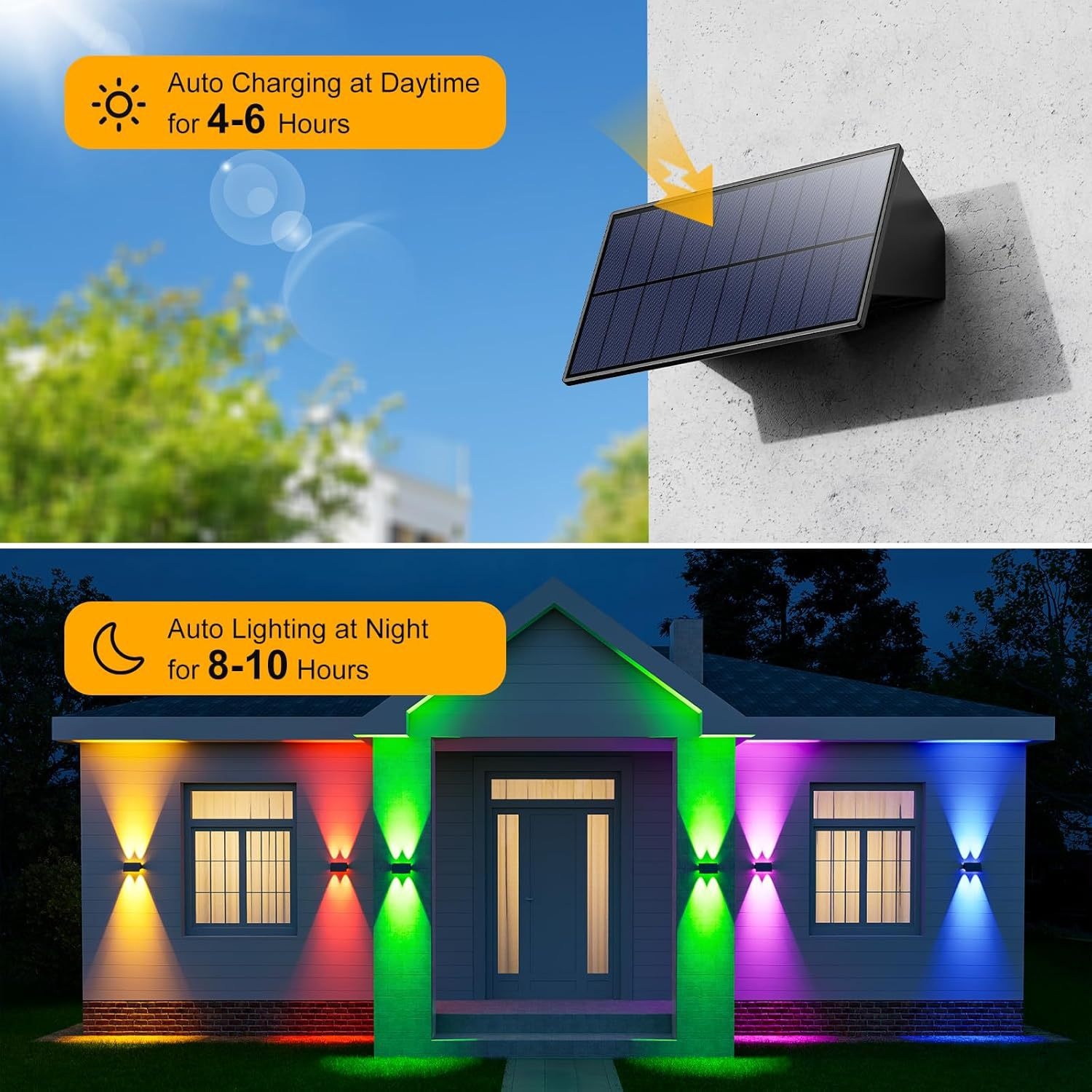 High Quality Smart Solar Outdoor LED Wall Washer Light Waterproof Garden Decoration Low Price Wall Washer Lamp Sconce Fixture