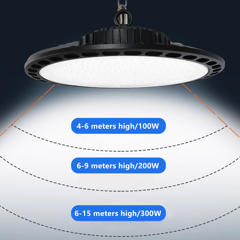 100W/150W/200W/300W Commercial Industrial Aluminum Energy Saving Waterproof Dust-proof UFO Led High Bay Lights
