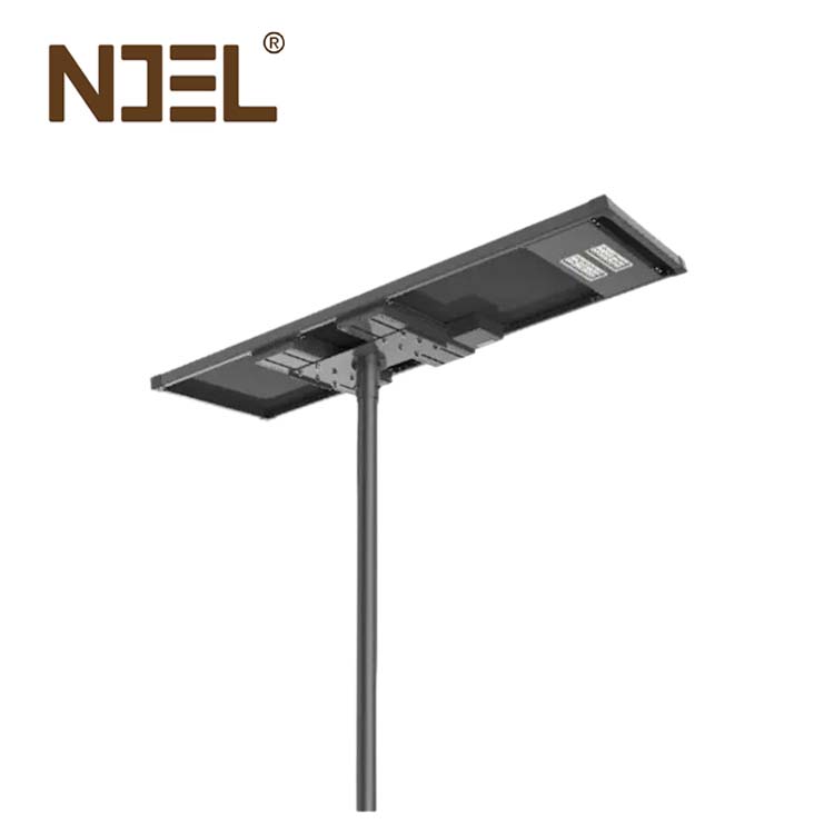 All One Solar LED Street Light Camera IP65 Battery-Powered 20W Integrated Smart Security Lighting System 8M Pole 11-12hrs/Night