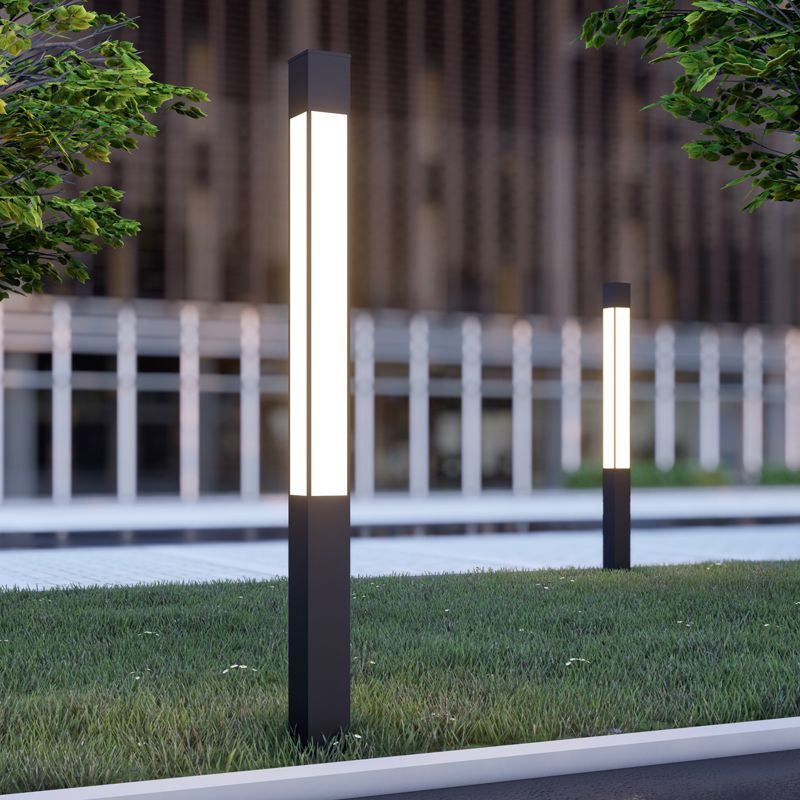 Top LED Morden Outdoor Lighting Post Aluminum IP65 Garden Lamp Post Street Parking Lot Light Pole Bollard Light