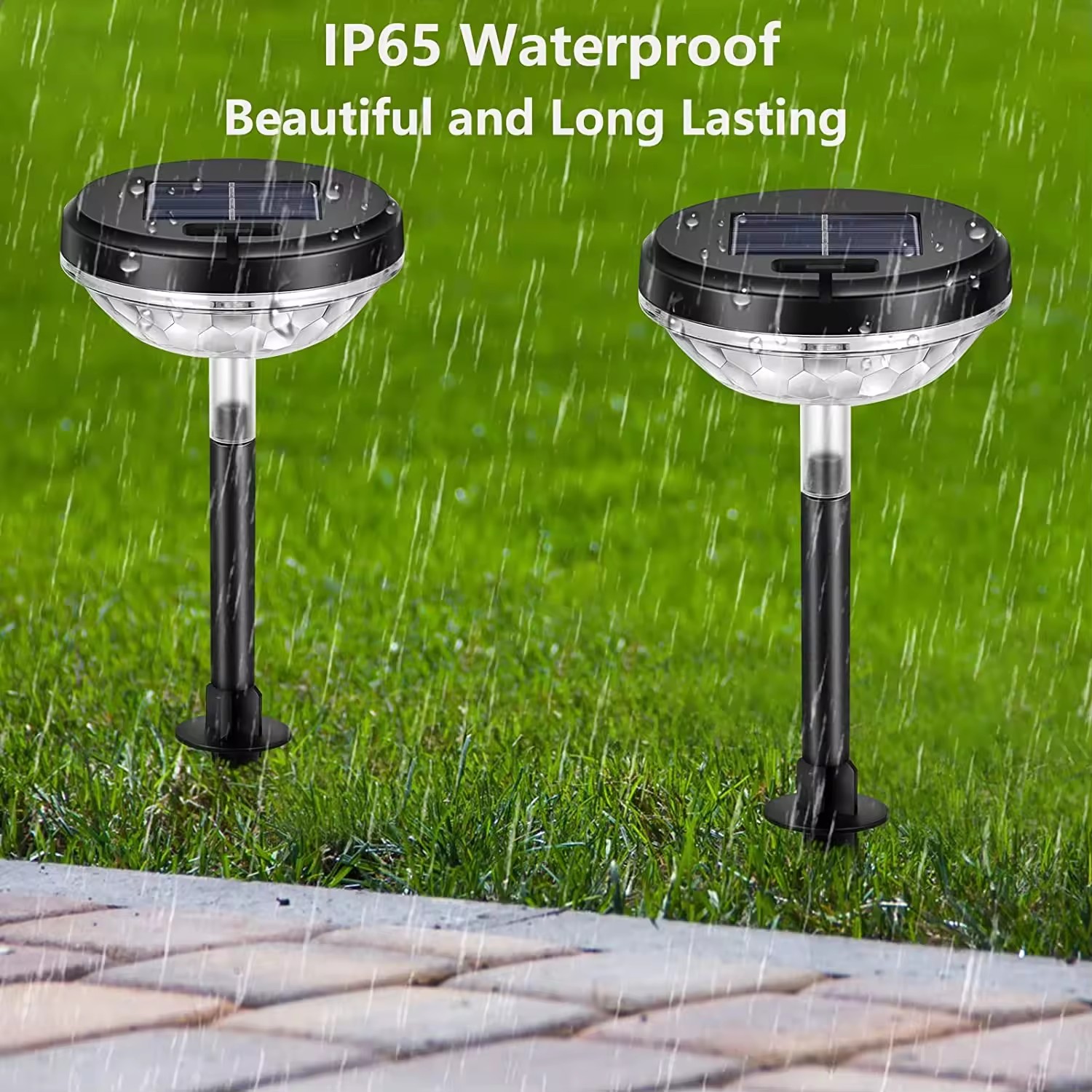 Wholesale Outdoor Waterproof Landscape Lamp RGB Ground Plug Light LED Solar Garden Lawn Light for Patio Yard Path Walkway Decor