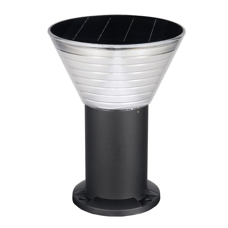Outdoor Solar Bollard Light 500lm LED Lawn Light 3000/6000K Lighting Color Waterproof IP65 Height 30cm 60cm 80cm DC AC Electric