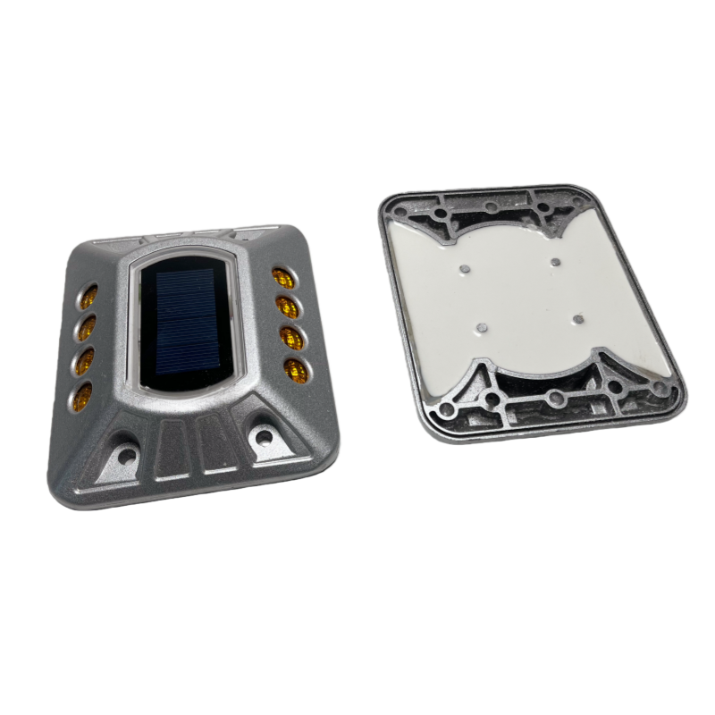 6 Led IP68 Low-profile Aluminum Compression Solar Road Stud Airport Runway Lights Walkway Driveway Deck Solar Cat Eyes
