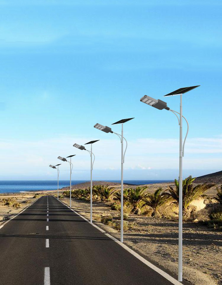 JKCSOLAR Aluminum Adjustable Panel LifePO4 Battery Smart Split Streetlight 40w 50w 60w 80w 100w 150w Led Solar Street Light