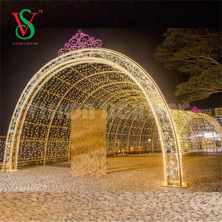 LED Christmas Lighting Tunnel Decorations Large 3D Arch Motifs