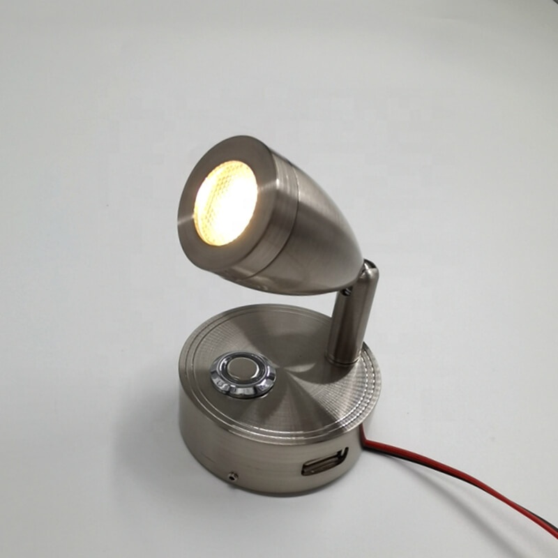 USB Reading LED Boat Light Marine Yacht Touch Dimming Wall Light 12V-24V Marine Supplies