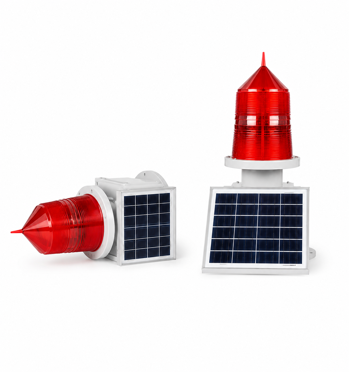 LED Airfield Runway Airport Approach Heliport Edge Aviation Obstruction Light Solar Powered Red IP66 120 Beam Angle